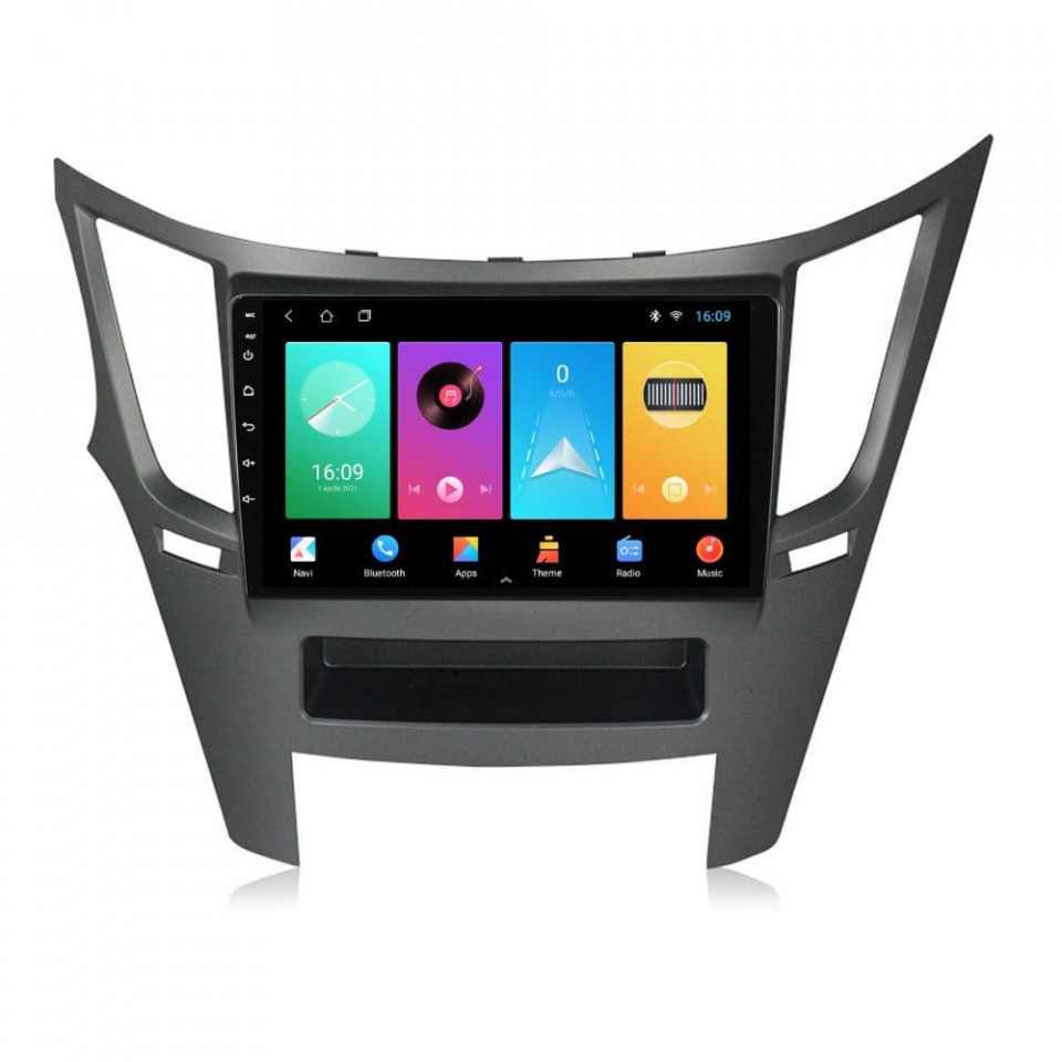 Navigatie dedicata cu Android Subaru Outback / Legacy 2009 - 2014, 1GB RAM, Radio GPS Dual Zone, Display HD IPS 9" Touchscreen, Internet Wi-Fi, Bluetooth, MirrorLink, USB