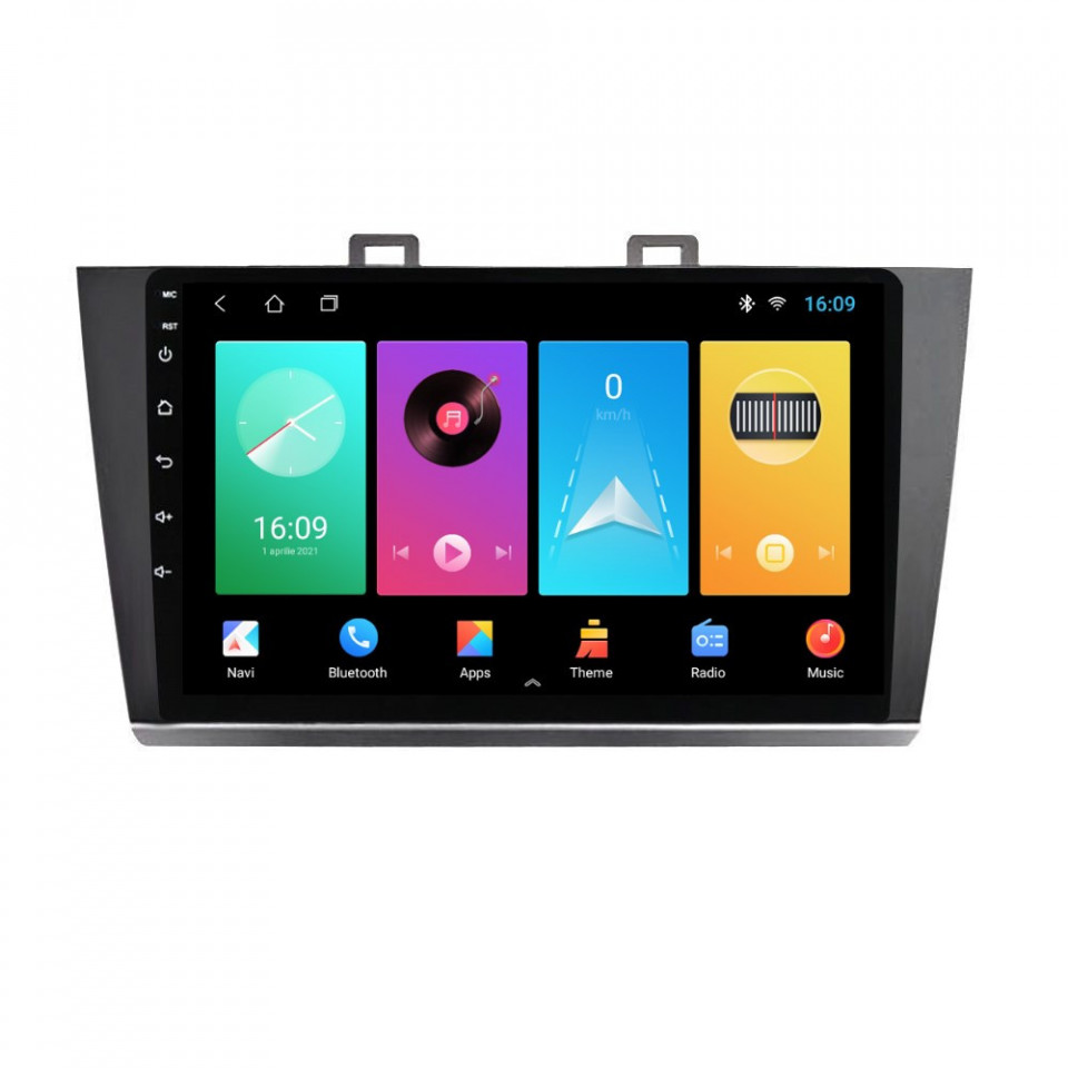 Navigatie dedicata cu Android Subaru Outback / Legacy 2014 - 2019, 1GB RAM, Radio GPS Dual Zone, Display HD IPS 9" Touchscreen, Internet Wi-Fi, Bluetooth, MirrorLink, USB