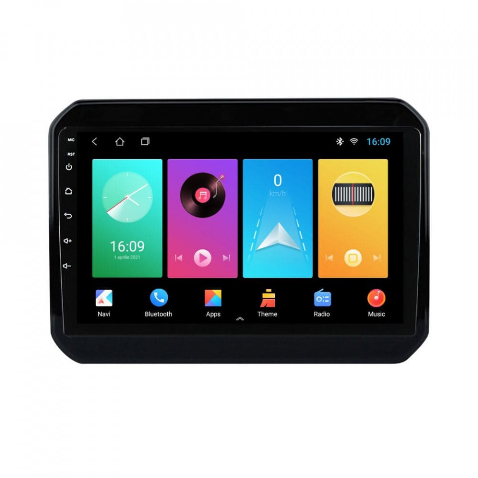 Navigatie dedicata cu Android Suzuki Ignis III dupa 2016, 1GB RAM, Radio GPS Dual Zone, Display HD IPS 9" Touchscreen, Internet Wi-Fi, Bluetooth, MirrorLink, USB