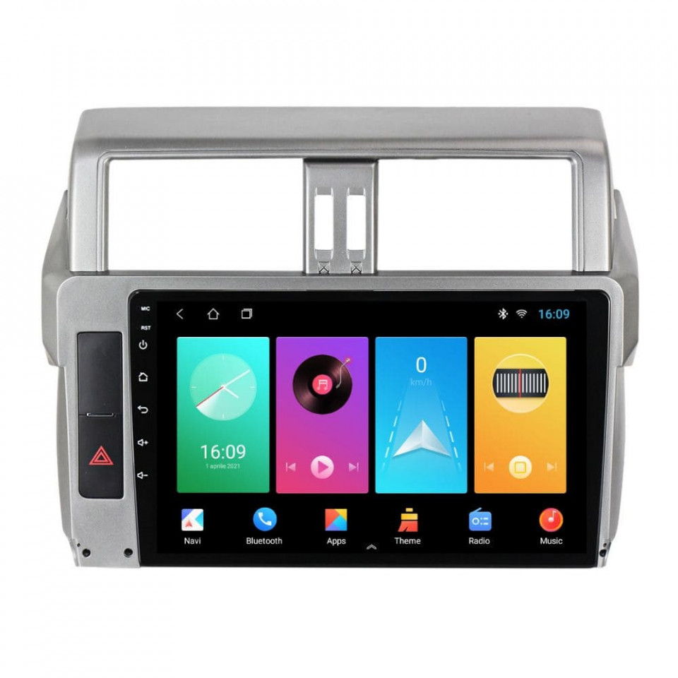Navigatie dedicata cu Android Toyota Land Cruiser Prado J150 2013 - 2017, 1GB RAM, Radio GPS Dual Zone, Display HD IPS 10" Touchscreen, Internet Wi-Fi, Bluetooth, MirrorLink, USB