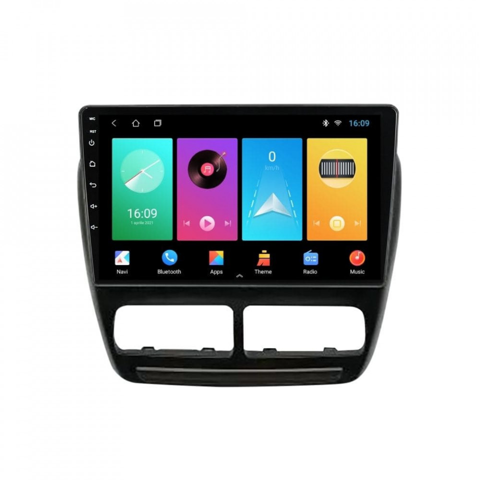 Navigatie dedicata cu Android Fiat Doblo 2010 - 2015, 2GB RAM, Radio GPS Dual Zone, Display HD IPS 10" Touchscreen, Internet Wi-Fi, Bluetooth, MirrorLink, USB