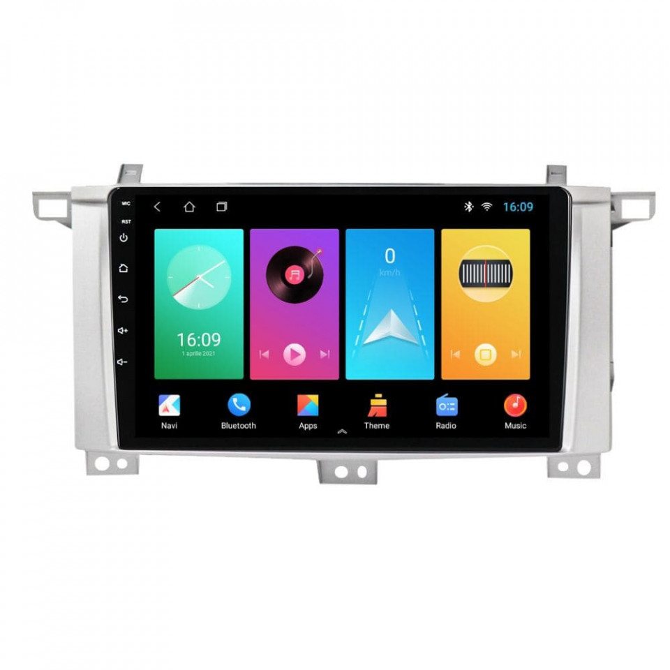 Navigatie dedicata cu Android Toyota Land Cruiser J100 2002 - 2008, 2GB RAM, Radio GPS Dual Zone, Display HD IPS 9" Touchscreen, Internet Wi-Fi, Bluetooth, MirrorLink, USB