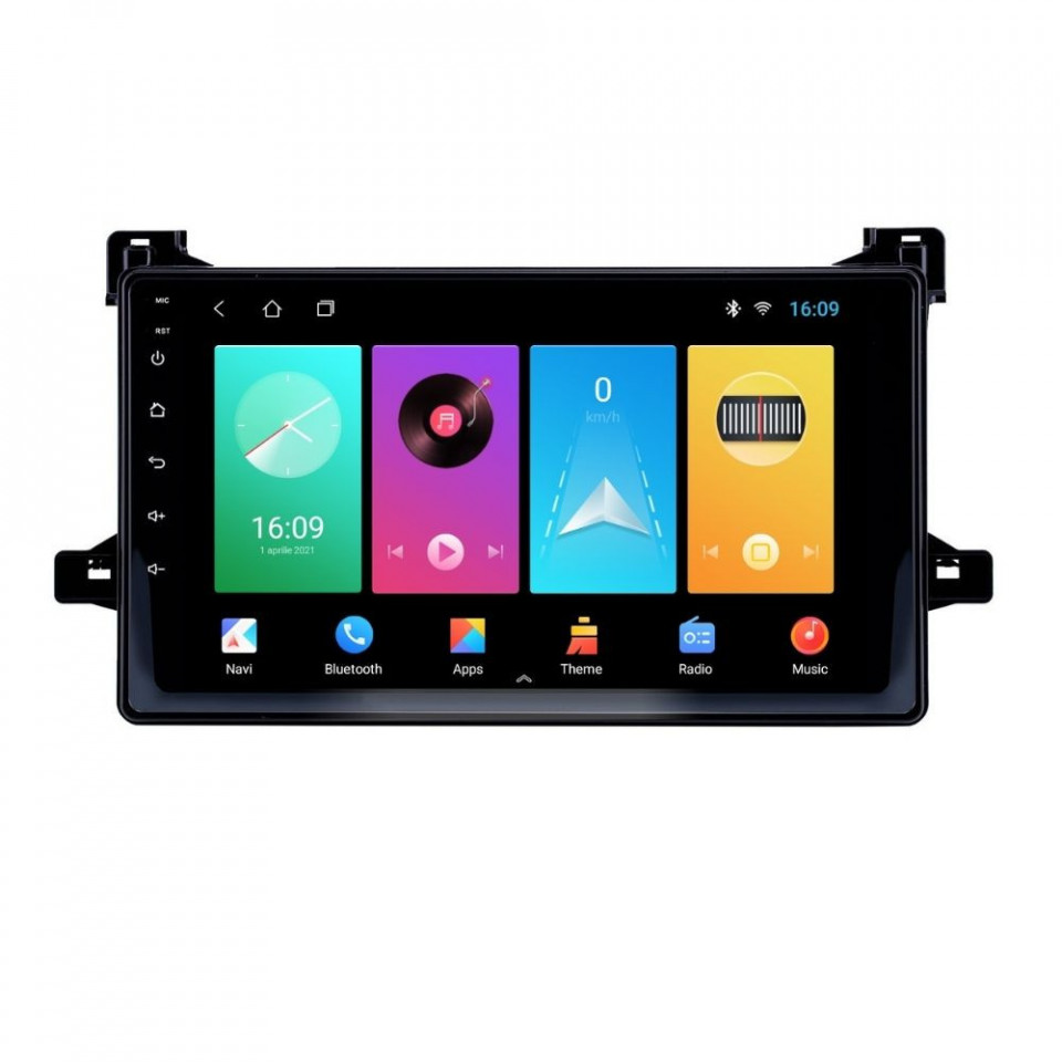 Navigatie dedicata cu Android Toyota Prius W5 dupa 2015, 2GB RAM, Radio GPS Dual Zone, Display HD IPS 9" Touchscreen, Internet Wi-Fi, Bluetooth, MirrorLink, USB