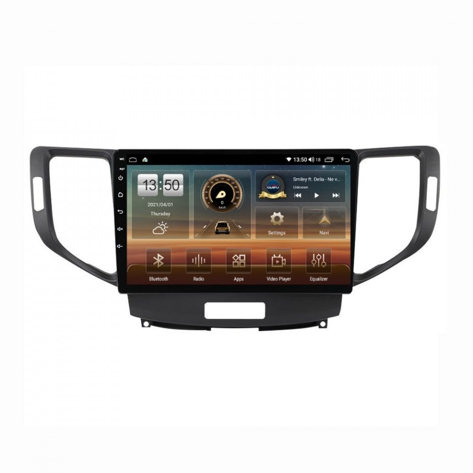 Navigatie dedicata cu Android Honda Accord VIII 2008 - 2012, 4GB RAM, Radio GPS Dual Zone, Display HD QLED 9" Touchscreen, Internet Wi-Fi si slot SIM 4G, Bluetooth, MirrorLink, USB