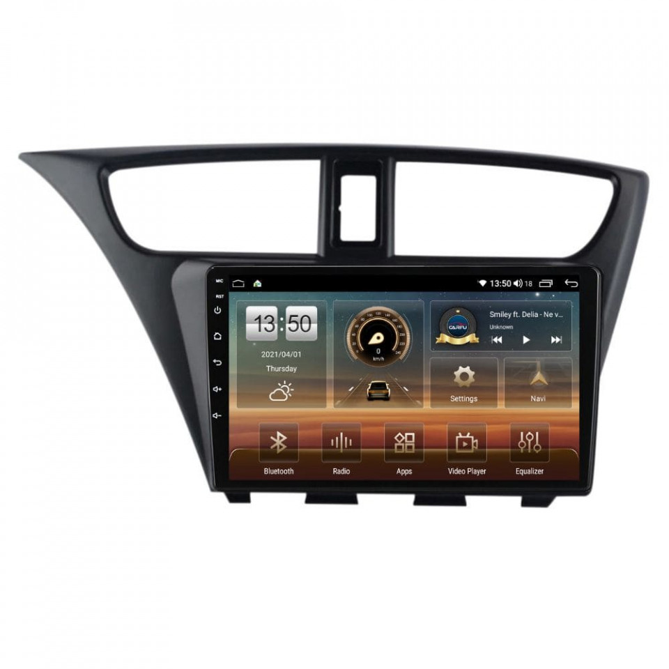 Navigatie dedicata cu Android Honda Civic IX Hatchback 2011 - 2015, 4GB RAM, Radio GPS Dual Zone, Display HD QLED 9" Touchscreen, Internet Wi-Fi si slot SIM 4G, Bluetooth, MirrorLink, USB