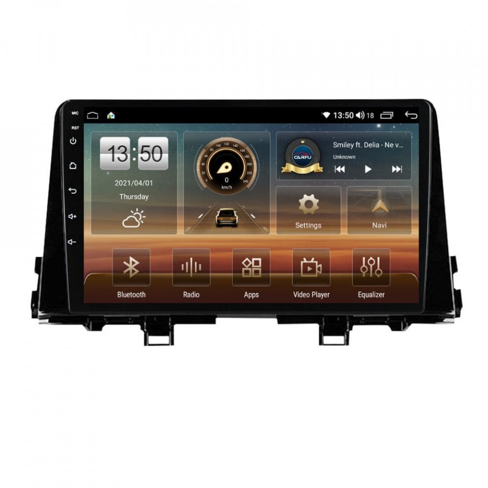 Navigatie dedicata cu Android Kia Picanto dupa 2017, 4GB RAM, Radio GPS Dual Zone, Display HD QLED 9" Touchscreen, Internet Wi-Fi si slot SIM 4G, Bluetooth, MirrorLink, USB