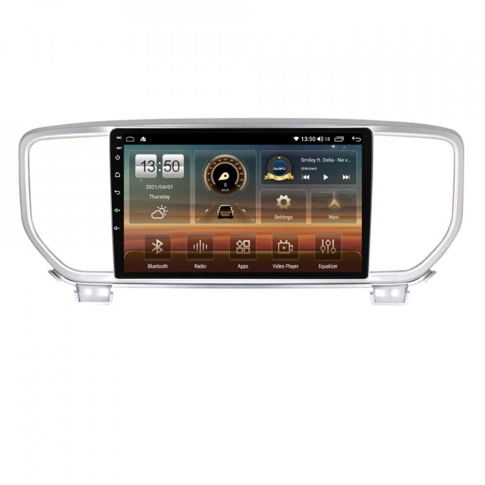 Navigatie dedicata cu Android Kia Sportage 2018 - 2021, 4GB RAM, Radio GPS Dual Zone, Display HD QLED 9" Touchscreen, Internet Wi-Fi si slot SIM 4G, Bluetooth, MirrorLink, USB