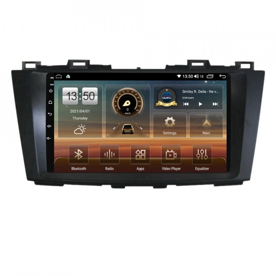 Navigatie dedicata cu Android Mazda 5 2010 - 2017, 4GB RAM, Radio GPS Dual Zone, Display HD QLED 9" Touchscreen, Internet Wi-Fi si slot SIM 4G, Bluetooth, MirrorLink, USB