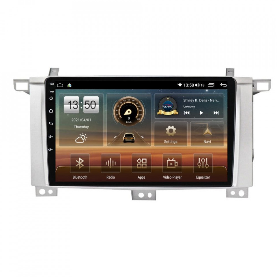 Navigatie dedicata cu Android Toyota Land Cruiser J100 2002 - 2008, 4GB RAM, Radio GPS Dual Zone, Display HD QLED 9" Touchscreen, Internet Wi-Fi si slot SIM 4G, Bluetooth, MirrorLink, USB