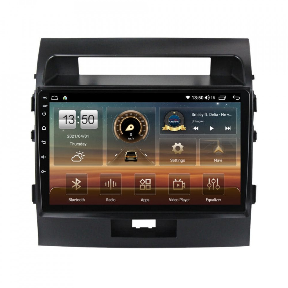 Navigatie dedicata cu Android Toyota Land Cruiser J200 2008 - 2015, 4GB RAM, Radio GPS Dual Zone, Display HD QLED 10" Touchscreen, Internet Wi-Fi si slot SIM 4G, Bluetooth, MirrorLink, USB