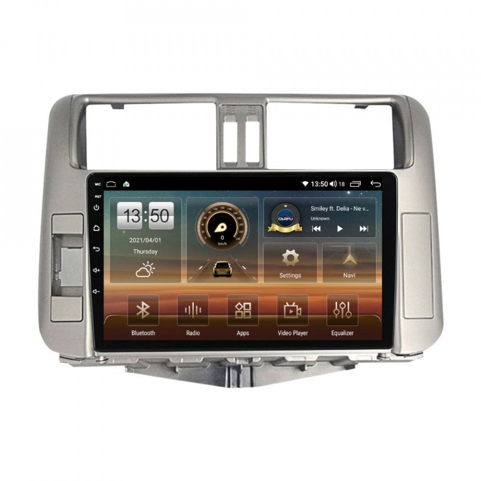 Navigatie dedicata cu Android Toyota Land Cruiser Prado J150 2009 - 2013, 4GB RAM, Radio GPS Dual Zone, Display HD QLED 9" Touchscreen, Internet Wi-Fi si slot SIM 4G, Bluetooth, MirrorLink, USB