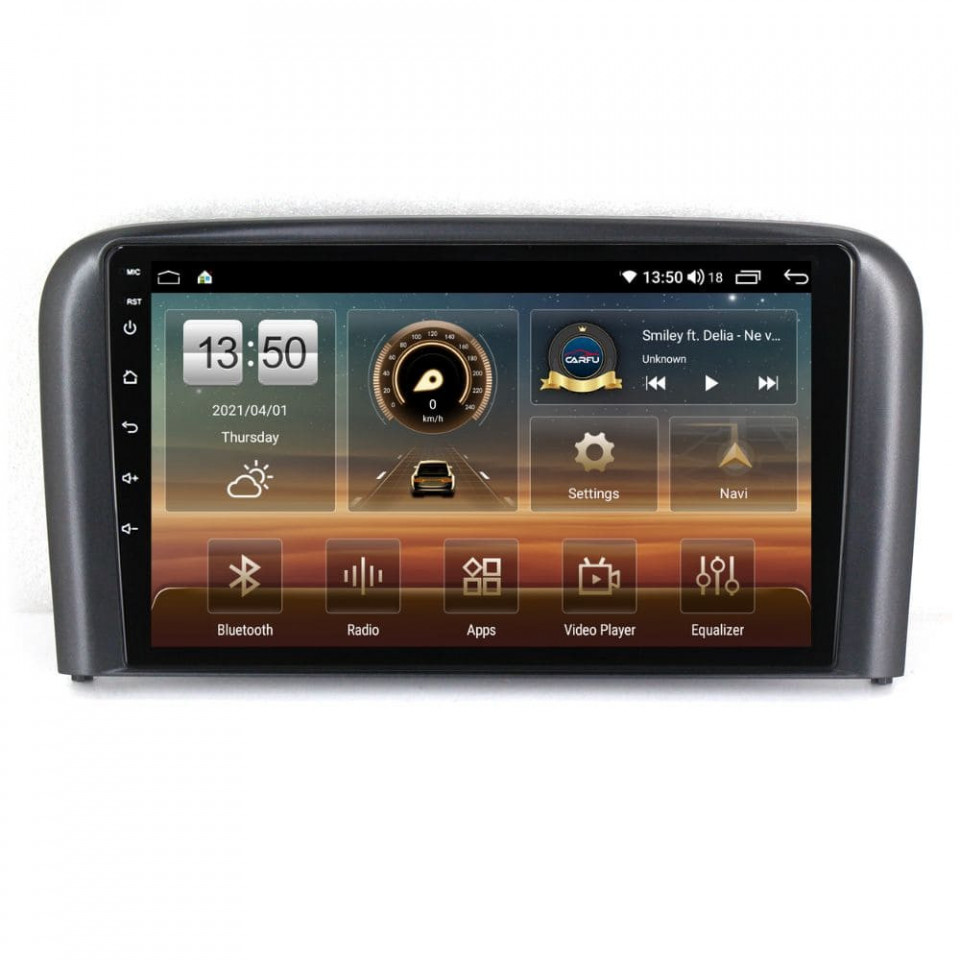 Navigatie dedicata cu Android Volvo S80 I 2004 - 2006, 4GB RAM, Radio GPS Dual Zone, Display HD QLED 9" Touchscreen, Internet Wi-Fi si slot SIM 4G, Bluetooth, MirrorLink, USB
