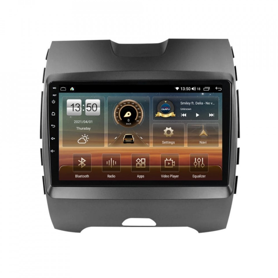 Navigatie dedicata cu Android Ford Edge 2016 - 2021, 6GB RAM, Radio GPS Dual Zone, Display HD QLED 9" Touchscreen, Internet Wi-Fi si slot SIM 4G, Bluetooth, MirrorLink, USB