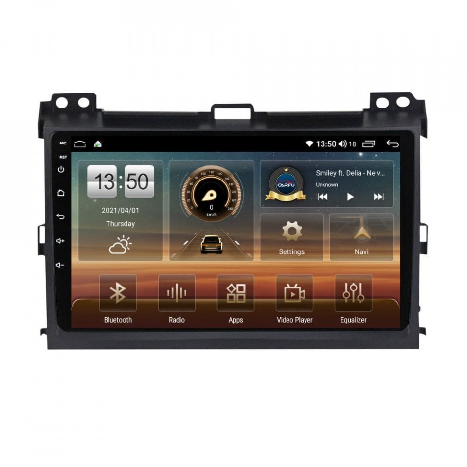 Navigatie dedicata cu Android Toyota Land Cruiser Prado J120 2002 - 2010, 6GB RAM, Radio GPS Dual Zone, Display HD QLED 9" Touchscreen, Internet Wi-Fi si slot SIM 4G, Bluetooth, MirrorLink, USB