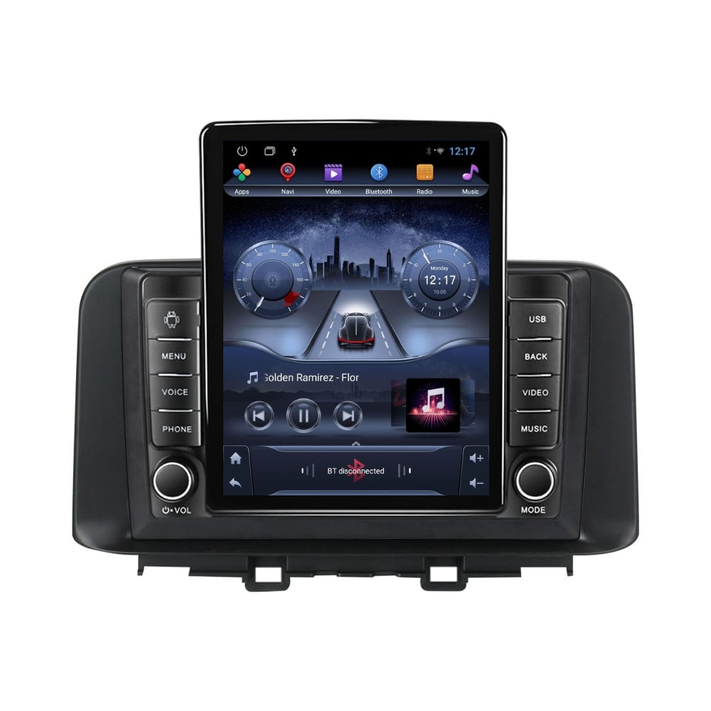 Navigatie dedicata cu Android Hyundai Kona dupa 2017, 2GB RAM, Radio GPS Dual Zone, Touchscreen IPS 9.7" HD tip Tesla, Internet Wi-Fi, Bluetooth, MirrorLink, USB