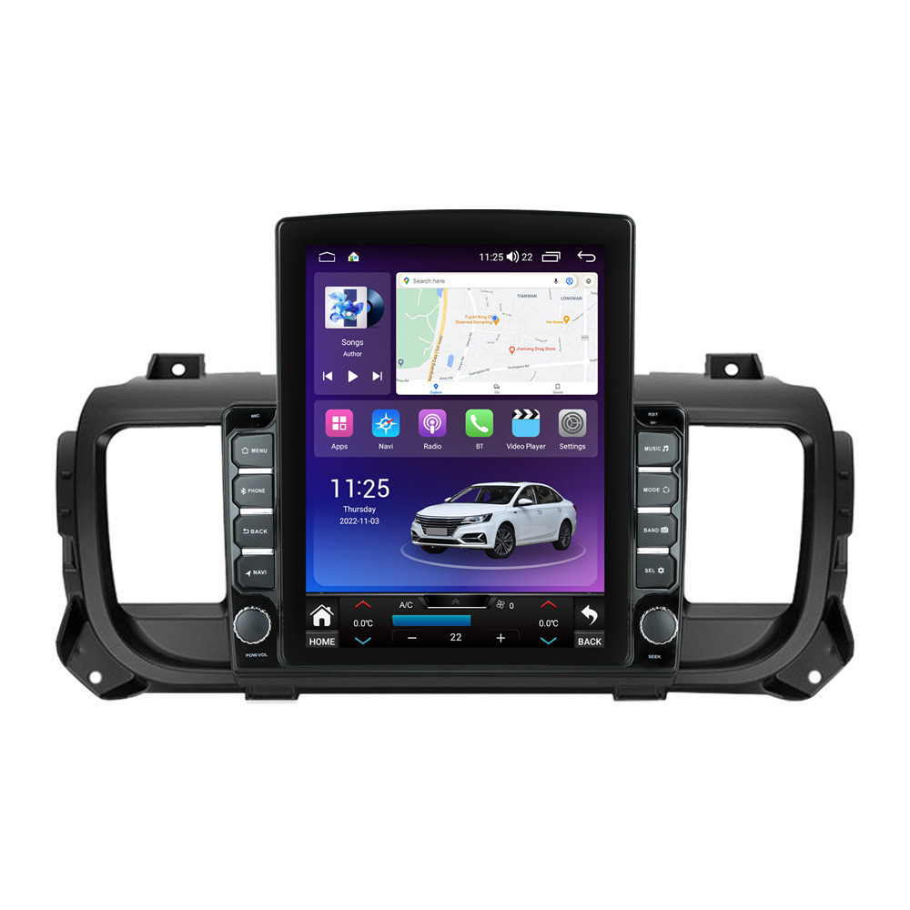 Navigatie dedicata cu Android Toyota Proace dupa 2016, 4GB RAM, Radio GPS Dual Zone, Touchscreen IPS 9.7" HD tip Tesla, Internet Wi-Fi si slot SIM 4G, Bluetooth, MirrorLink, USB