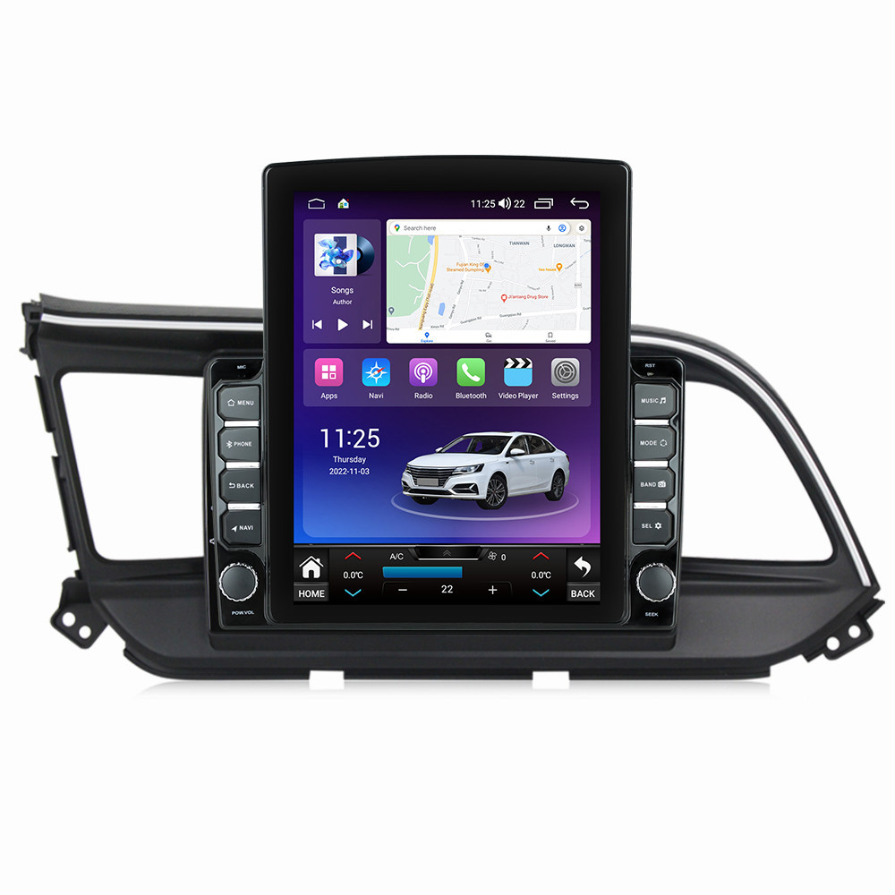 Navigatie dedicata cu Android Hyundai Elantra VI 2019 - 2020, 4GB RAM, Radio GPS Dual Zone, Touchscreen IPS 9.7" HD tip Tesla, Internet Wi-Fi si slot SIM 4G, Bluetooth, MirrorLink, USB