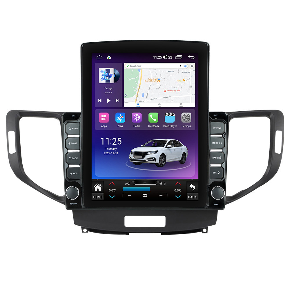 Navigatie dedicata cu Android Honda Accord VIII 2008 - 2012, 4GB RAM, Radio GPS Dual Zone, Touchscreen IPS 9.7" HD tip Tesla, Internet Wi-Fi si slot SIM 4G, Bluetooth, MirrorLink, USB