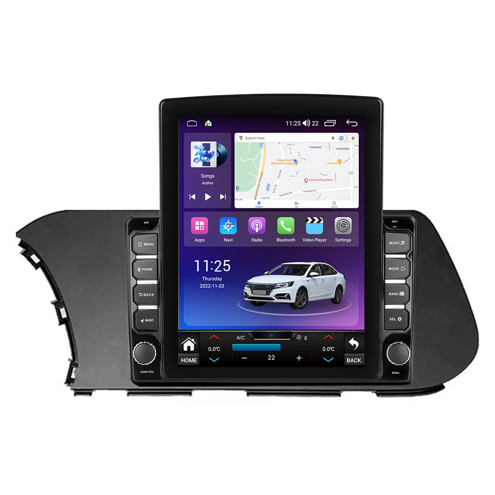 Navigatie dedicata cu Android Hyundai i20 dupa 2020, 4GB RAM, Radio GPS Dual Zone, Touchscreen IPS 9.7" HD tip Tesla, Internet Wi-Fi si slot SIM 4G, Bluetooth, MirrorLink, USB