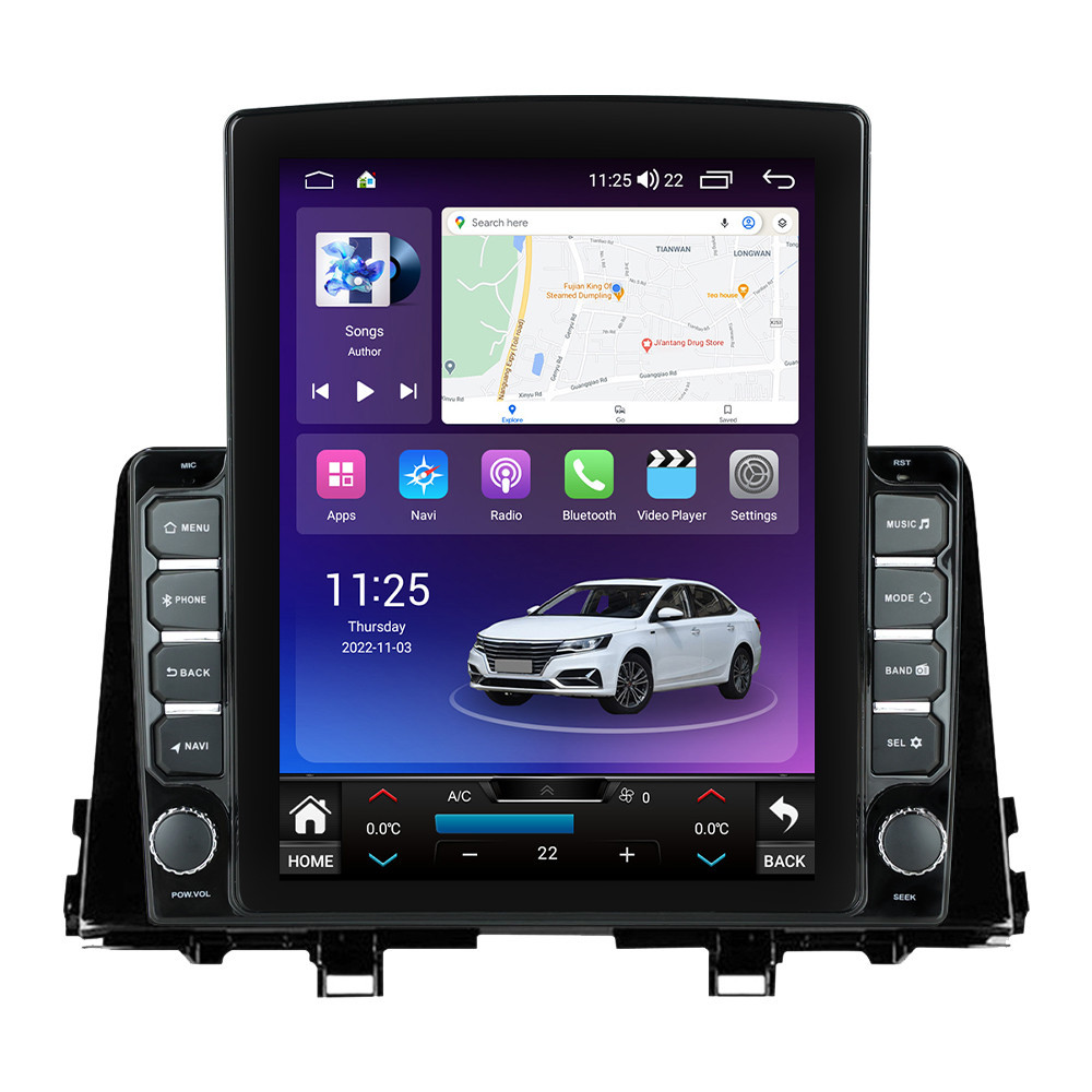 Navigatie dedicata cu Android Kia Picanto dupa 2017, 4GB RAM, Radio GPS Dual Zone, Touchscreen IPS 9.7" HD tip Tesla, Internet Wi-Fi si slot SIM 4G, Bluetooth, MirrorLink, USB
