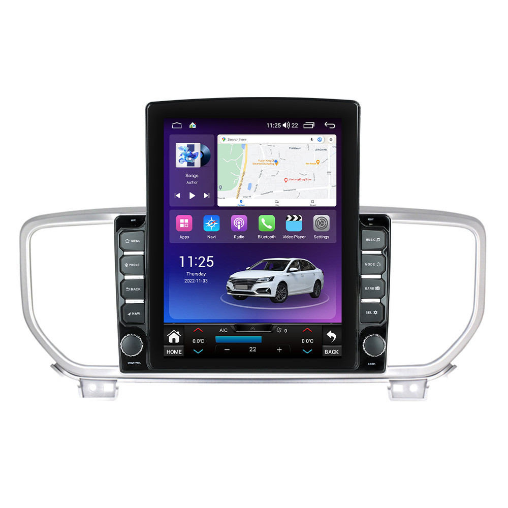 Navigatie dedicata cu Android Kia Sportage 2018 - 2021, 4GB RAM, Radio GPS Dual Zone, Touchscreen IPS 9.7" HD tip Tesla, Internet Wi-Fi si slot SIM 4G, Bluetooth, MirrorLink, USB
