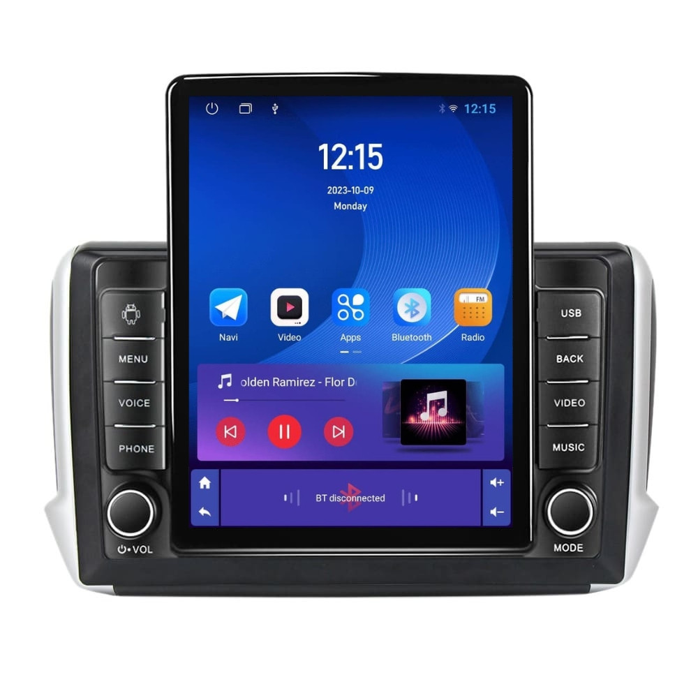Navigatie dedicata cu Android Peugeot 208 I 2012 - 2019, 1GB RAM, Radio GPS Dual Zone, Touchscreen IPS 9.7" HD tip Tesla, Internet Wi-Fi, Bluetooth, MirrorLink, USB