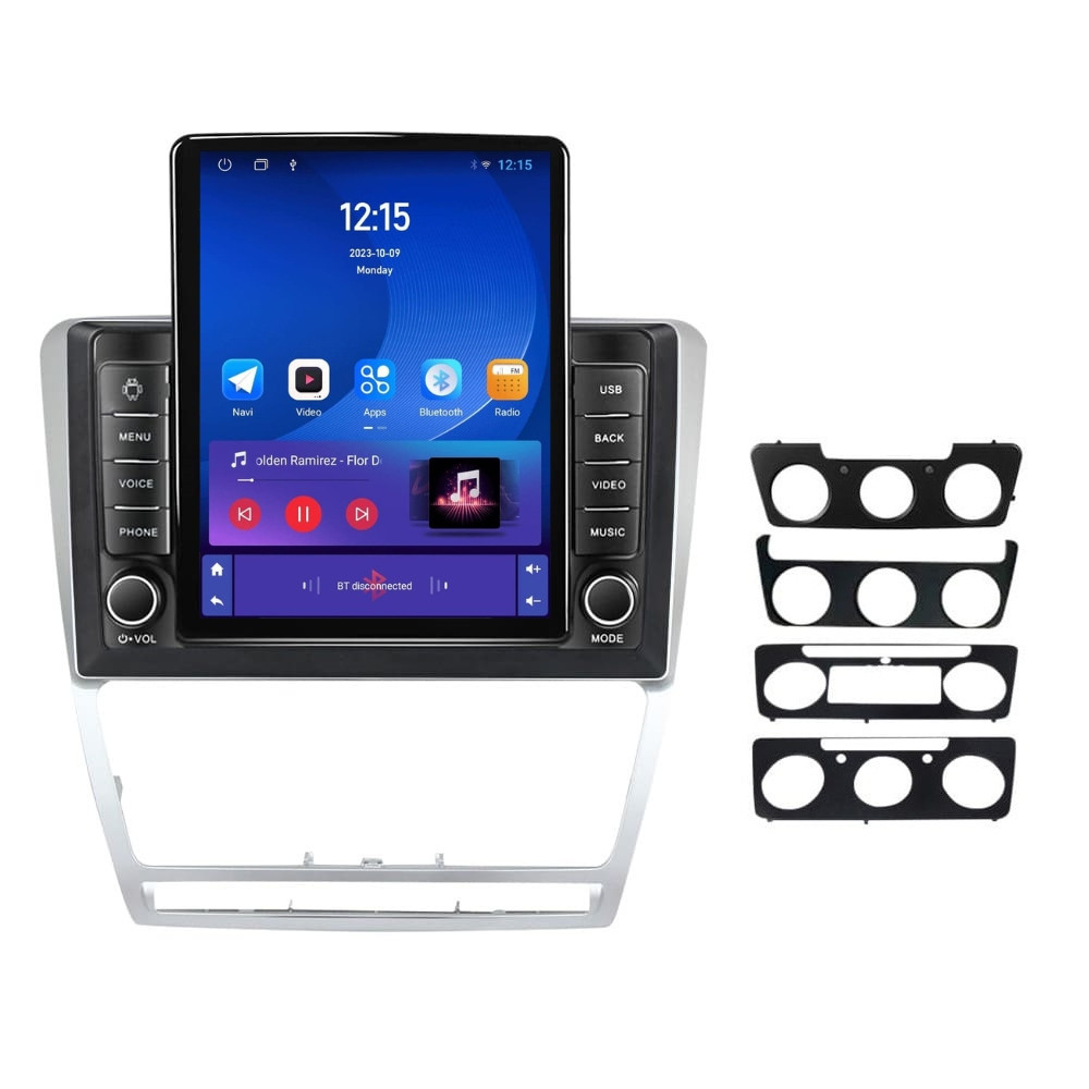 Navigatie dedicata cu Android Skoda Octavia II 2004 - 2013, gri, 1GB RAM, Radio GPS Dual Zone, Touchscreen IPS 9.7" HD tip Tesla, Internet Wi-Fi, Bluetooth, MirrorLink, USB