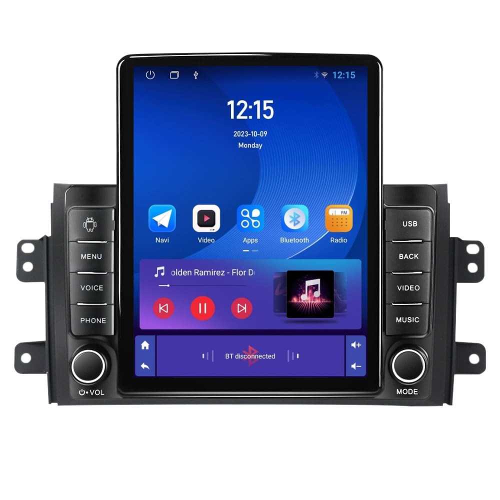 Navigatie dedicata cu Android Fiat Sedici 2006 - 2015, 1GB RAM, Radio GPS Dual Zone, Touchscreen IPS 9.7" HD tip Tesla, Internet Wi-Fi, Bluetooth, MirrorLink, USB