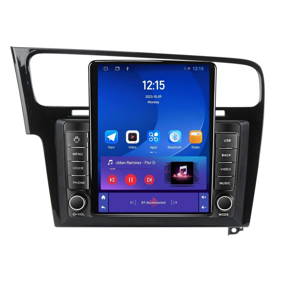 Navigatie dedicata cu Android VW Golf VII 2012 - 2019, negru, 1GB RAM, Radio GPS Dual Zone, Touchscreen IPS 9.7" HD tip Tesla, Internet Wi-Fi, Bluetooth, MirrorLink, USB