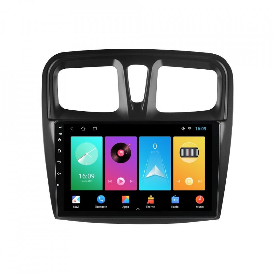 Navigatie dedicata cu Android Dacia Sandero II 2012 - 2020, 1GB RAM, Radio GPS Dual Zone, Display HD IPS 10" Touchscreen, Internet Wi-Fi, Bluetooth, MirrorLink, USB