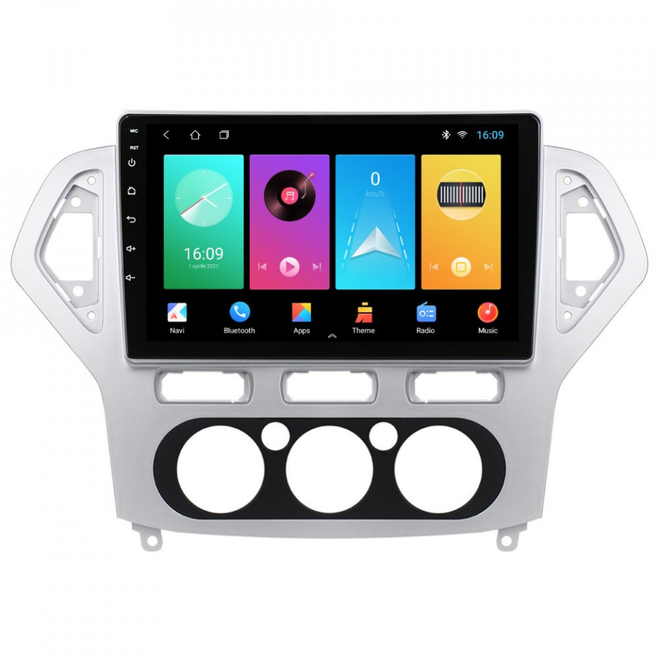 Navigatie dedicata cu Android Ford Mondeo IV 2007 - 2011, clima manuala, 1GB RAM, Radio GPS Dual Zone, Display HD IPS 10" Touchscreen, Internet Wi-Fi, Bluetooth, MirrorLink, USB