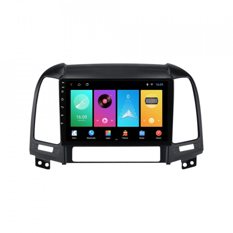 Navigatie dedicata cu Android Hyundai Santa Fe II 2006 - 2012, 1GB RAM, Radio GPS Dual Zone, Display HD IPS 9" Touchscreen, Internet Wi-Fi, Bluetooth, MirrorLink, USB