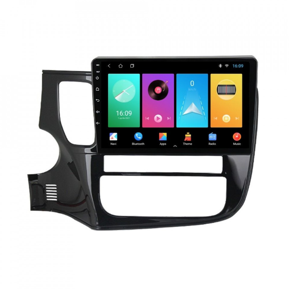 Navigatie dedicata cu Android Mitsubishi Outlander III 2012 - 2019, 1GB RAM, Radio GPS Dual Zone, Display HD IPS 10" Touchscreen, Internet Wi-Fi, Bluetooth, MirrorLink, USB