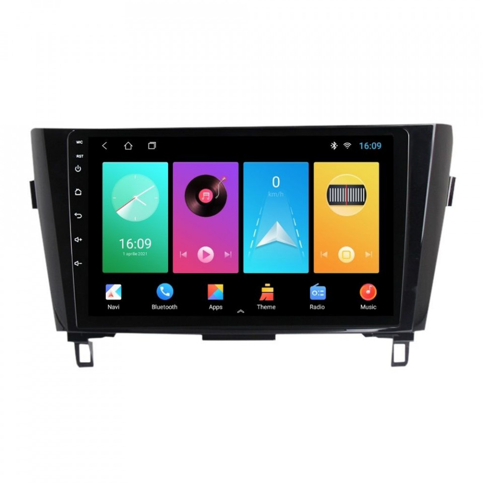 Navigatie dedicata cu Android Nissan Qashqai II 2014 - 2021, 1GB RAM, Radio GPS Dual Zone, Display HD IPS 10" Touchscreen, Internet Wi-Fi, Bluetooth, MirrorLink, USB