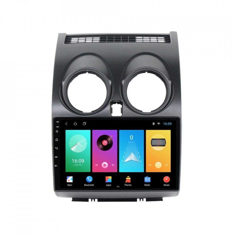 Navigatie dedicata cu Android Nissan Qashqai I 2006 - 2014, 1GB RAM, Radio GPS Dual Zone, Display HD IPS 9" Touchscreen, Internet Wi-Fi, Bluetooth, MirrorLink, USB
