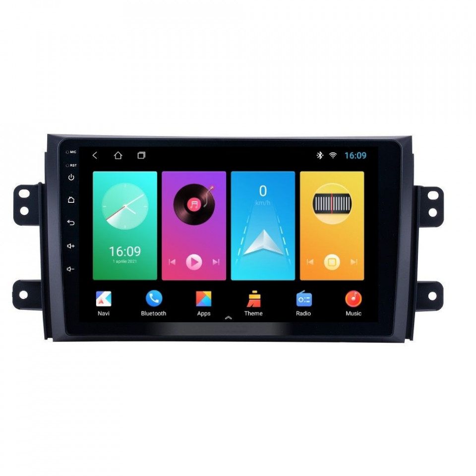 Navigatie dedicata cu Android Suzuki SX4 2006 - 2014, 1GB RAM, Radio GPS Dual Zone, Display HD IPS 9" Touchscreen, Internet Wi-Fi, Bluetooth, MirrorLink, USB