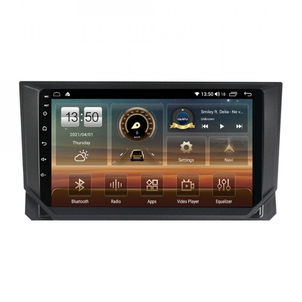Navigatie dedicata cu Android Seat Ibiza V 2017 - 2021, 4GB RAM, Radio GPS Dual Zone, Display HD QLED 9" Touchscreen, Internet Wi-Fi si slot SIM 4G, Bluetooth, MirrorLink, USB