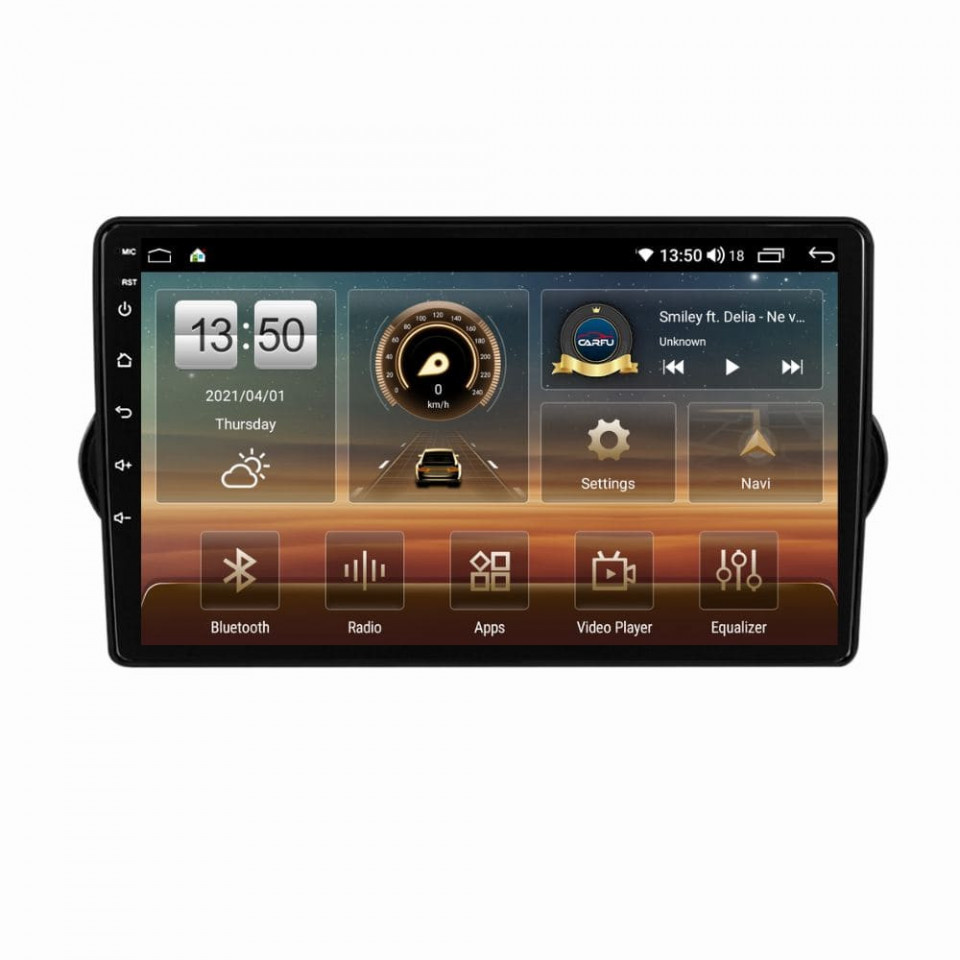 Navigatie dedicata cu Android Fiat Tipo dupa 2015, 6GB RAM, Radio GPS Dual Zone, Display HD QLED 9" Touchscreen, Internet Wi-Fi si slot SIM 4G, Bluetooth, MirrorLink, USB