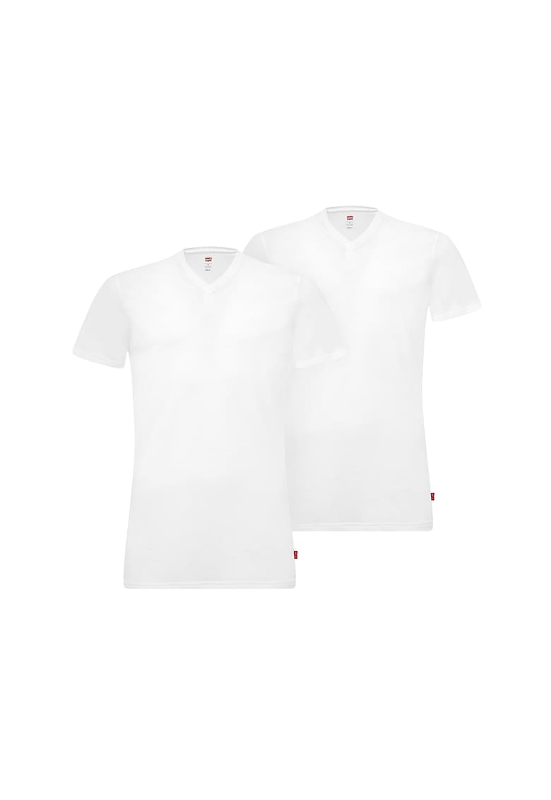 Set de tricouri slim fit pentru casa - 2 piese - Alb