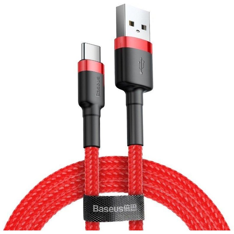 Cablu de date Cafule USB/USB Type-C 2m Rosu