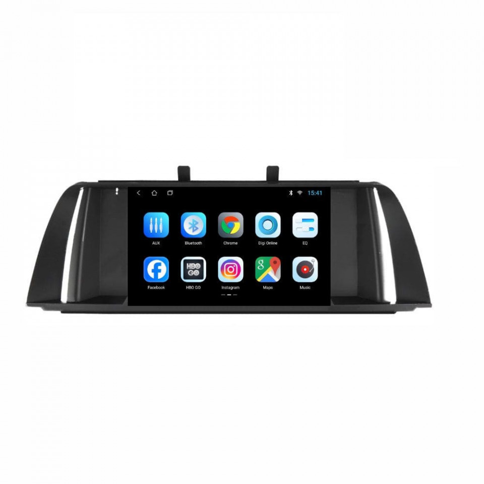 Navigatie dedicata cu Android BMW Seria 5 (F10) 2009 - 2012, 1GB RAM, Radio GPS Dual Zone, Display HD IPS 9" Touchscreen, Internet Wi-Fi, Bluetooth, MirrorLink, USB