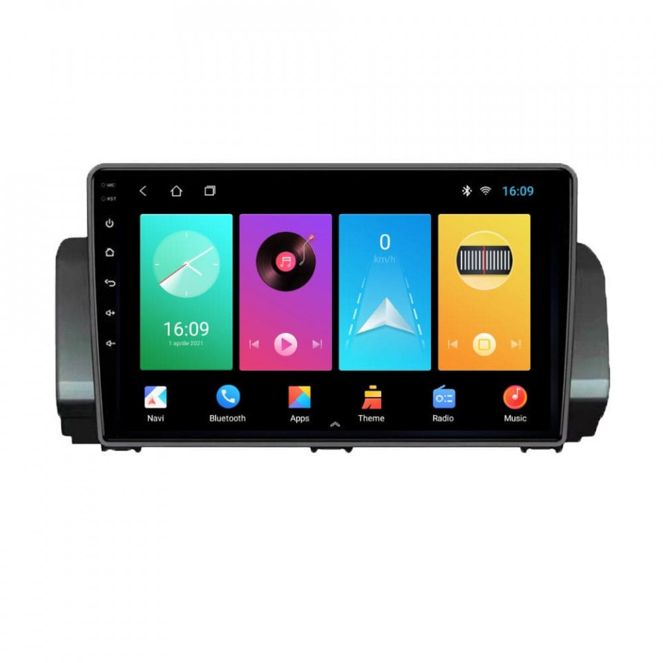 Navigatie dedicata cu Android Dacia Sandero III dupa 2021, 1GB RAM, Radio GPS Dual Zone, Display HD IPS 9" Touchscreen, Internet Wi-Fi, Bluetooth, MirrorLink, USB