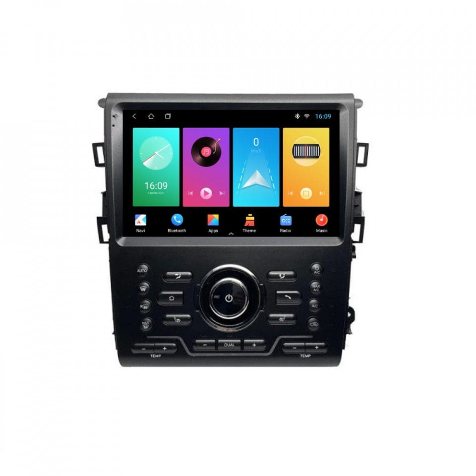 Navigatie dedicata cu Android Ford Mondeo V dupa 2014 cu navigatie originala, 1GB RAM, Radio GPS Dual Zone, Display HD IPS 9" Touchscreen, Internet Wi-Fi, Bluetooth, MirrorLink, USB