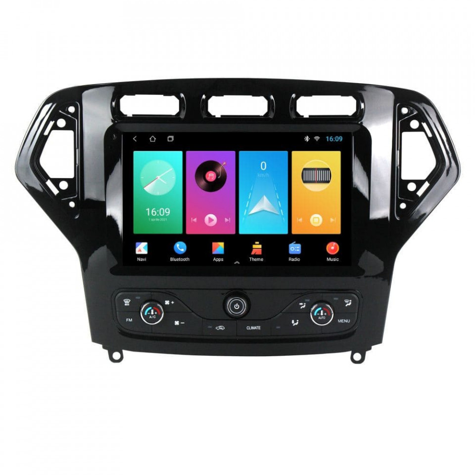 Navigatie dedicata cu Android Ford Mondeo IV 2007 - 2011 cu navigatie originala, 1GB RAM, Radio GPS Dual Zone, Display HD IPS 9" Touchscreen, Internet Wi-Fi, Bluetooth, MirrorLink, USB