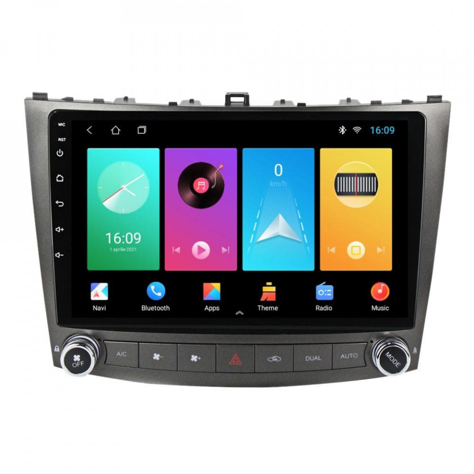 Navigatie dedicata cu Android Lexus IS 2005 - 2013, 1GB RAM, Radio GPS Dual Zone, Display HD IPS 10" Touchscreen, Internet Wi-Fi, Bluetooth, MirrorLink, USB