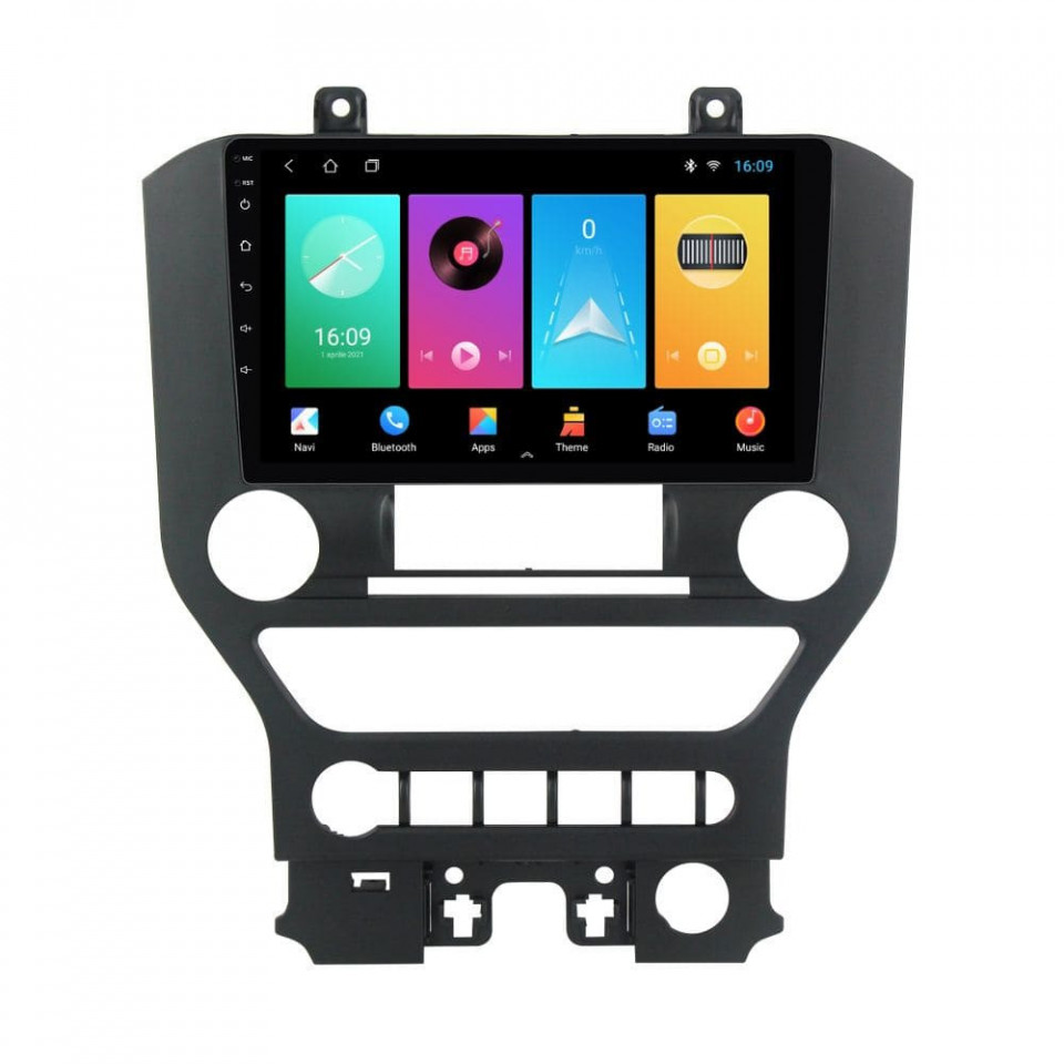 Navigatie dedicata cu Android Ford Mustang 2014 - 2021 cu navigatie originala, 2GB RAM, Radio GPS Dual Zone, Display HD IPS 9" Touchscreen, Internet Wi-Fi, Bluetooth, MirrorLink, USB