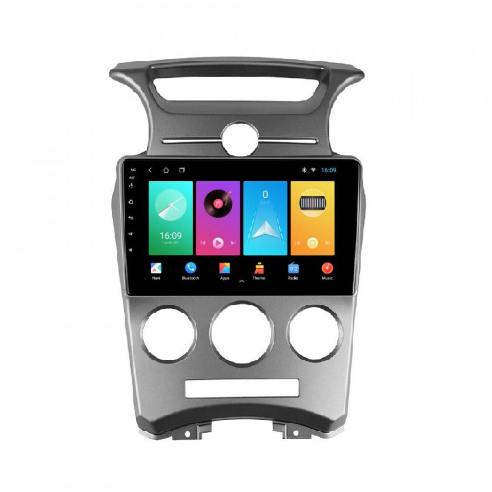 Navigatie dedicata cu Android KIA Carens III 2006 - 2013, clima manuala, 2GB RAM, Radio GPS Dual Zone, Display HD IPS 9" Touchscreen, Internet Wi-Fi, Bluetooth, MirrorLink, USB