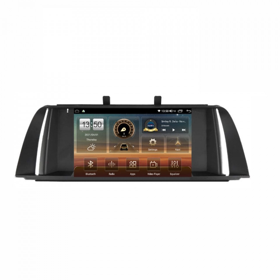Navigatie dedicata cu Android BMW Seria 5 (F10) 2009 - 2012, 4GB RAM, Radio GPS Dual Zone, Display HD QLED 9" Touchscreen, Internet Wi-Fi si slot SIM 4G, Bluetooth, MirrorLink, USB