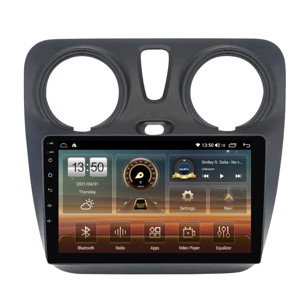 Navigatie dedicata cu Android Dacia Lodgy dupa 2012, 4GB RAM, Radio GPS Dual Zone, Display HD QLED 9" Touchscreen, Internet Wi-Fi si slot SIM 4G, Bluetooth, MirrorLink, USB