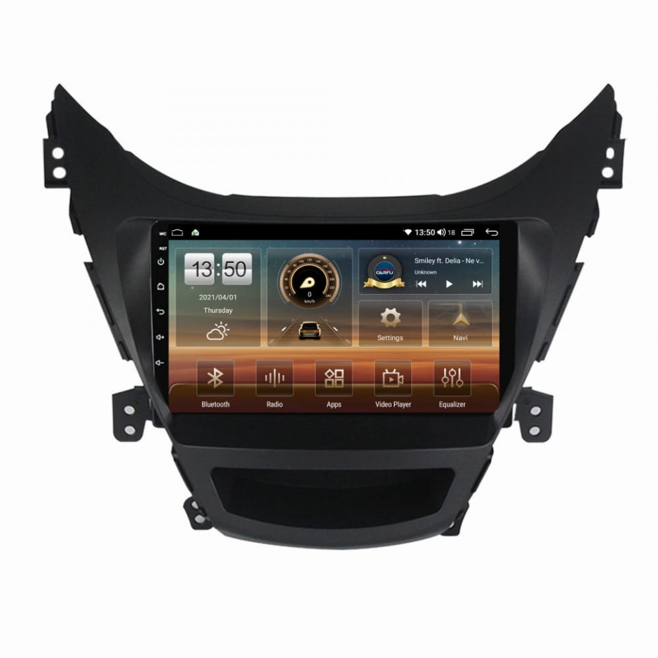 Navigatie dedicata cu Android Hyundai Elantra V 2010 - 2014, 4GB RAM, Radio GPS Dual Zone, Display HD QLED 9" Touchscreen, Internet Wi-Fi si slot SIM 4G, Bluetooth, MirrorLink, USB